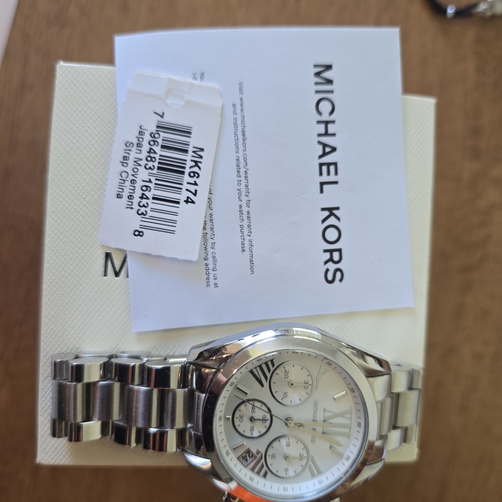 Michael Kors Silver Tone Chronograph Watch - Silver